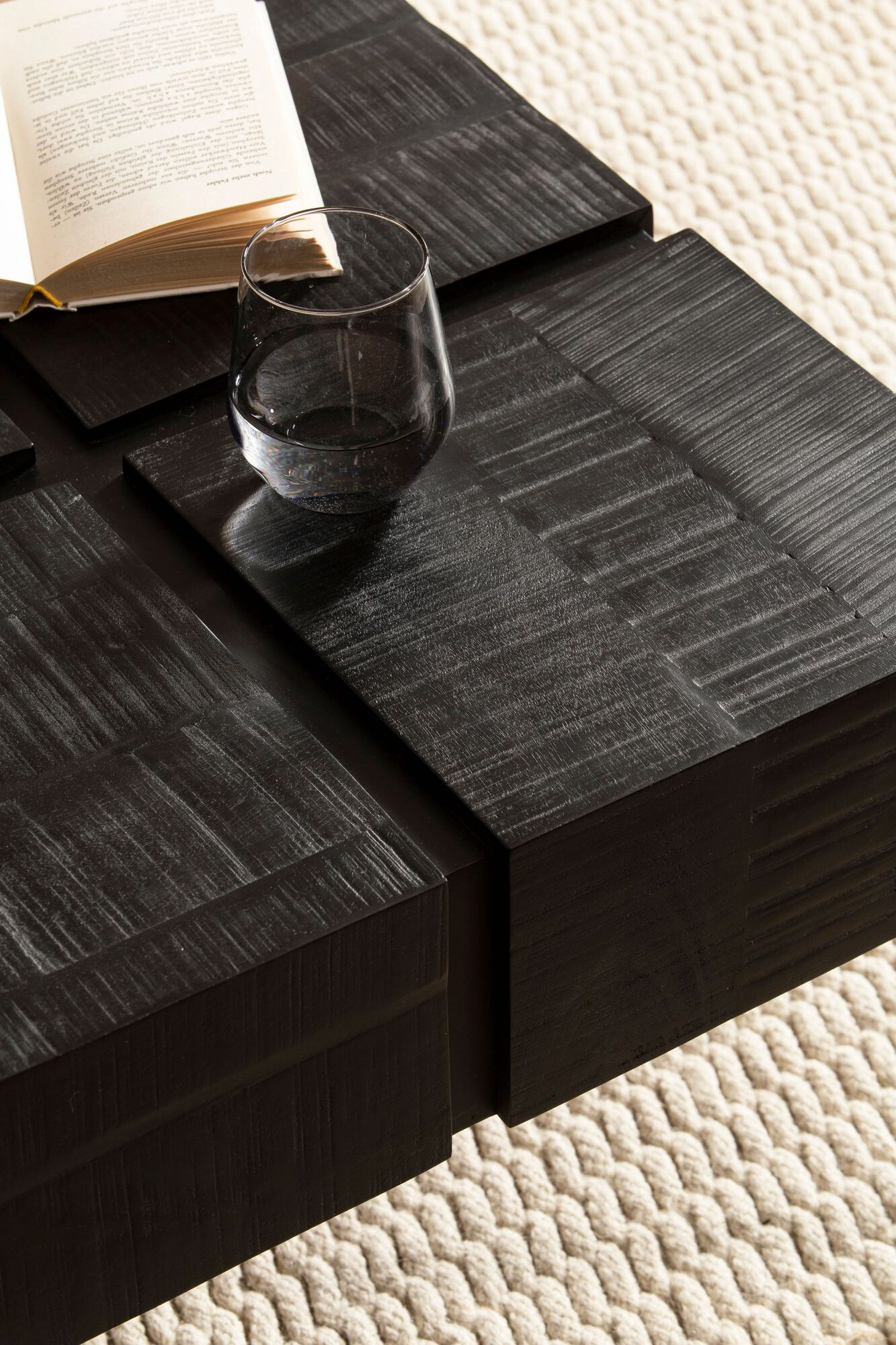 Wohnling Couchtisch schwarz Mango B/H/T: ca. 60x40x60 cm