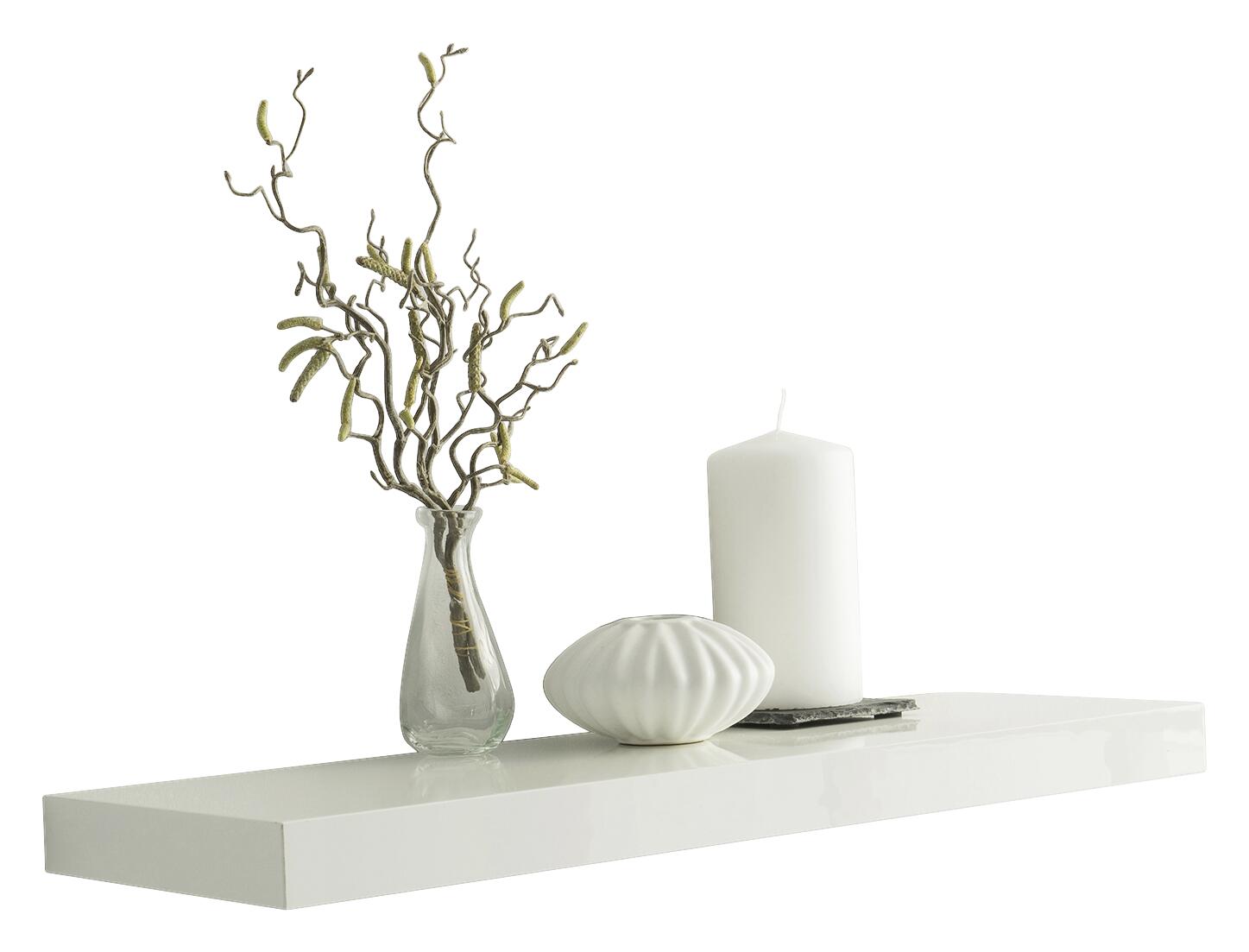 Wandboard Shelvy 60 weiß hochglänzend B/H/T: ca. 60x4x24 cm