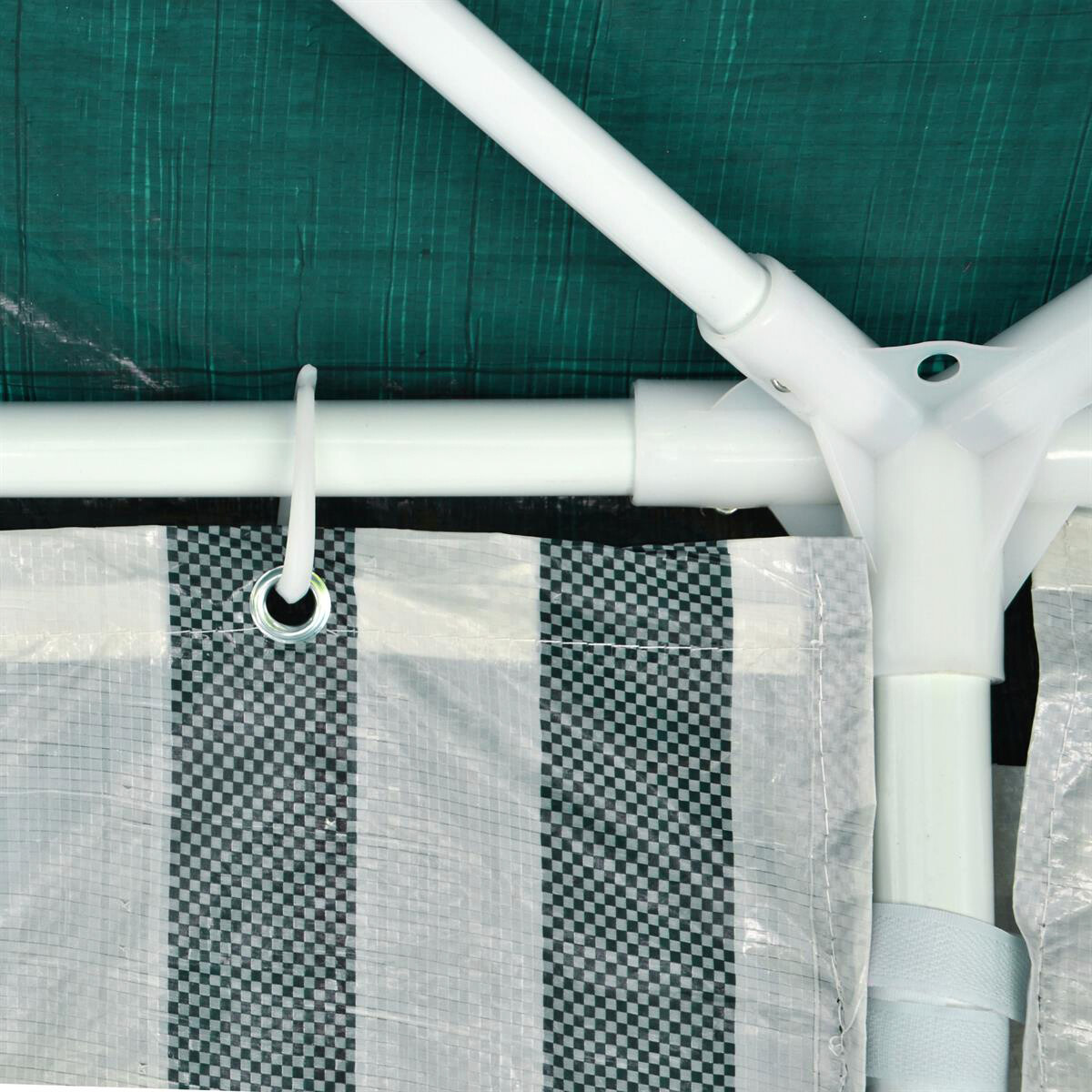 VCM Pavillon grün Polyester-Mischgewebe B/H/L: ca. 600x197x300 cm