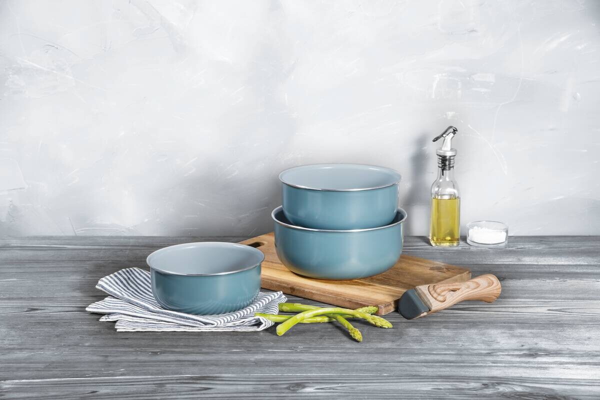 BERGNER Topfset CLICK & COOK silber Aluminium 4 tlg.