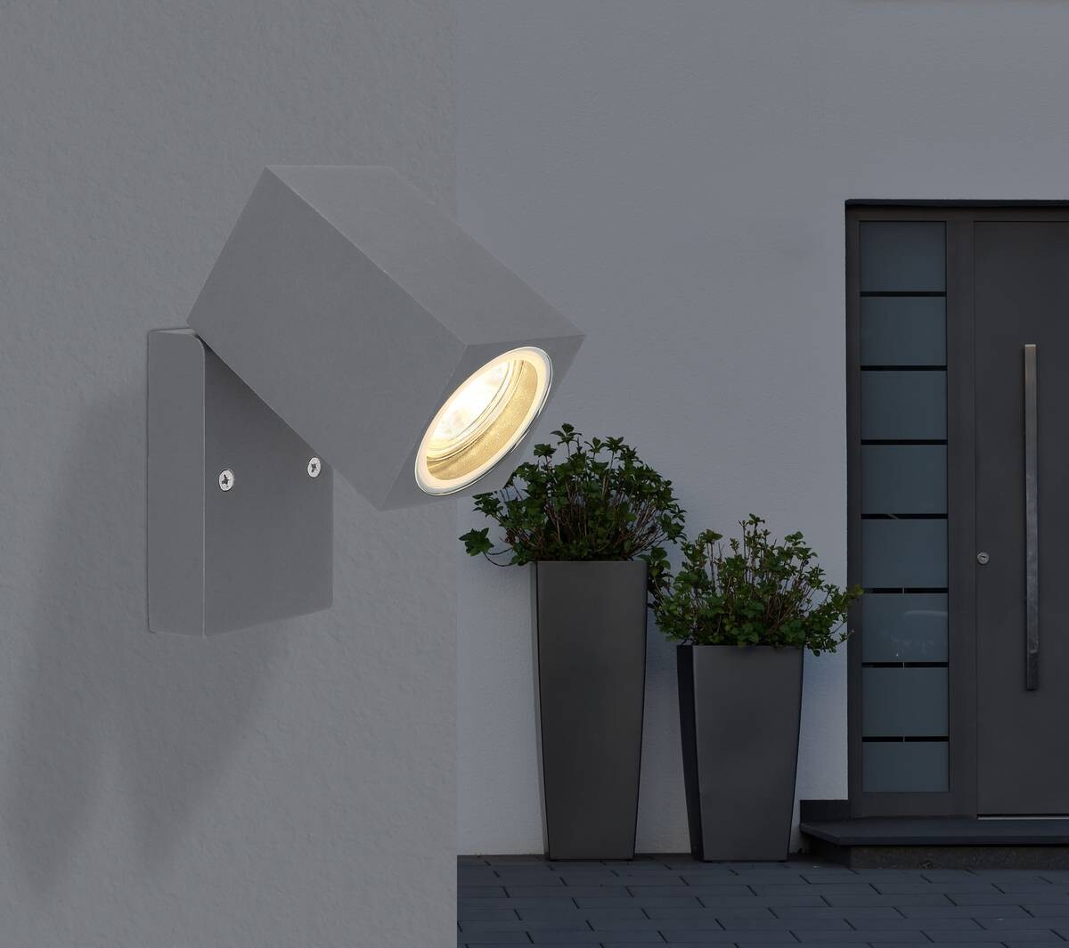 Außenleuchte 34164W anthrazit klar B/H/T: ca. 7x17x12 cm