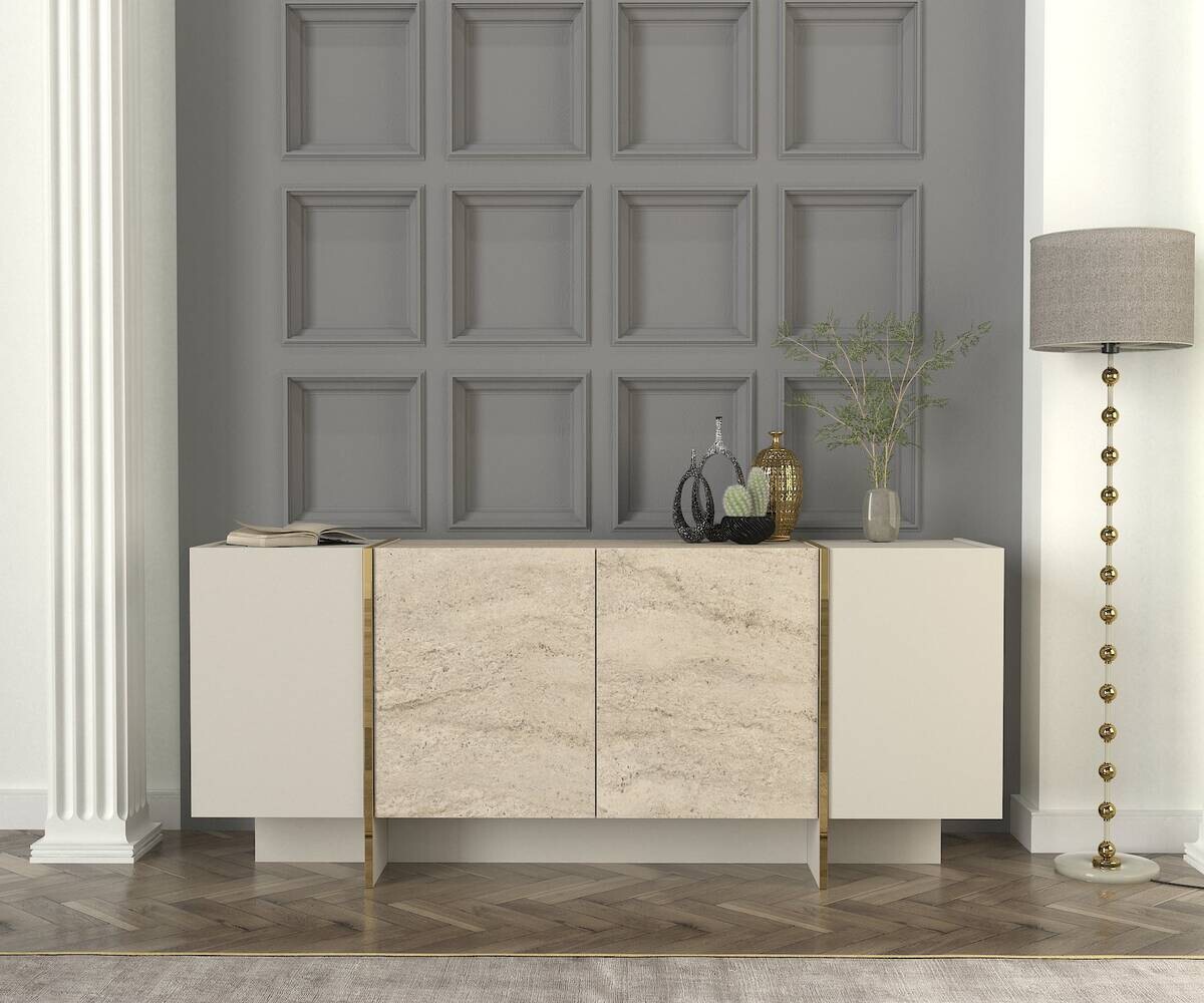 Sideboard Veyron beige granit Optik B/H/T: ca. 180x75,5x46,6 cm Sideboard Veyron beige granit Optik B/H/T: ca. 180x75,5x46,6 cm