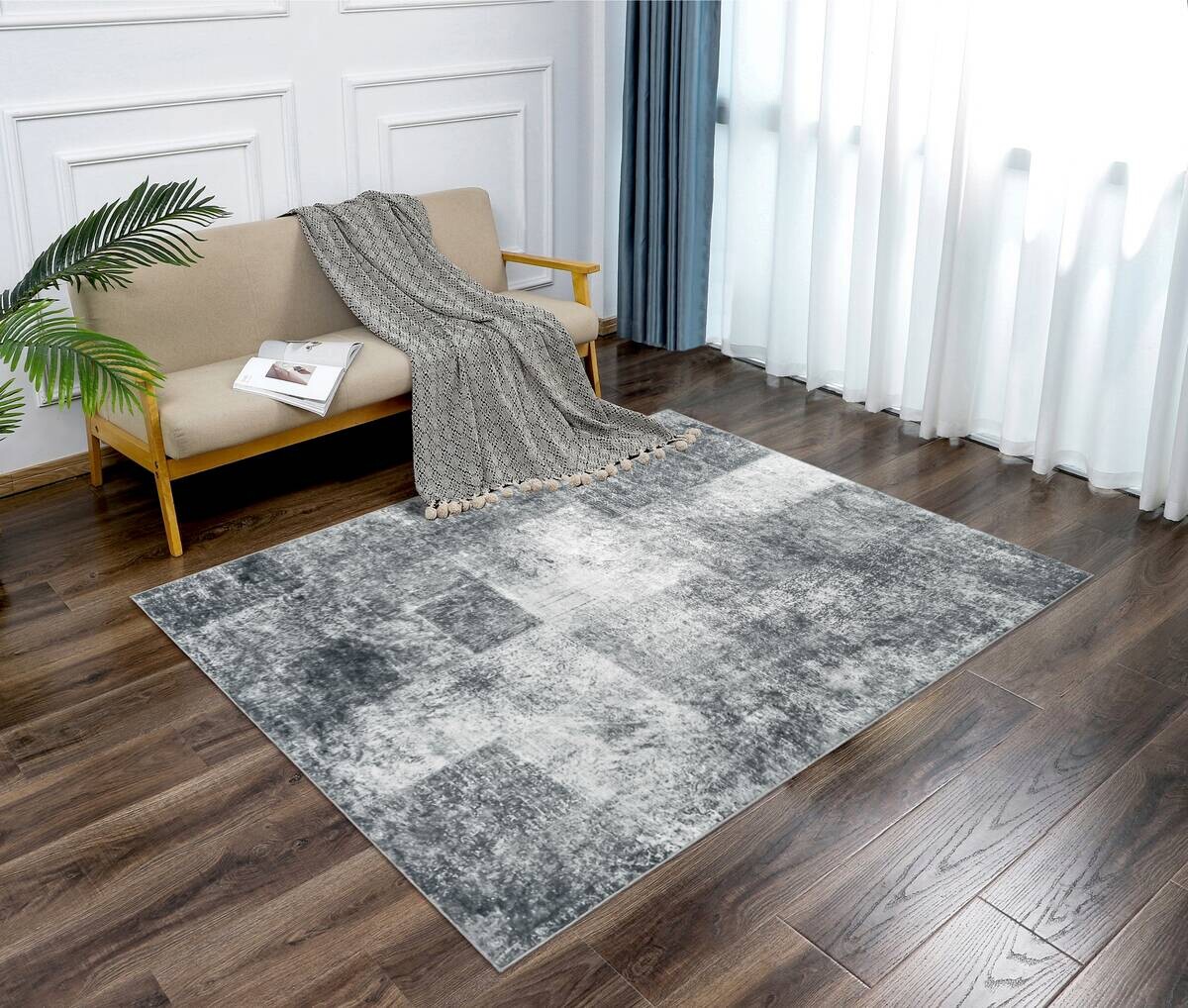 Teppich Silk silber B/L: ca. 200x290 cm