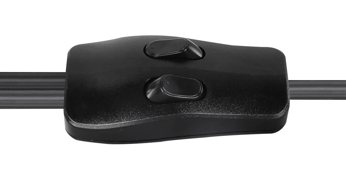 GLOBO Stehleuchte Mina schwarz natur Metall Holz H: ca. 168 cm E27 2 Brennstellen