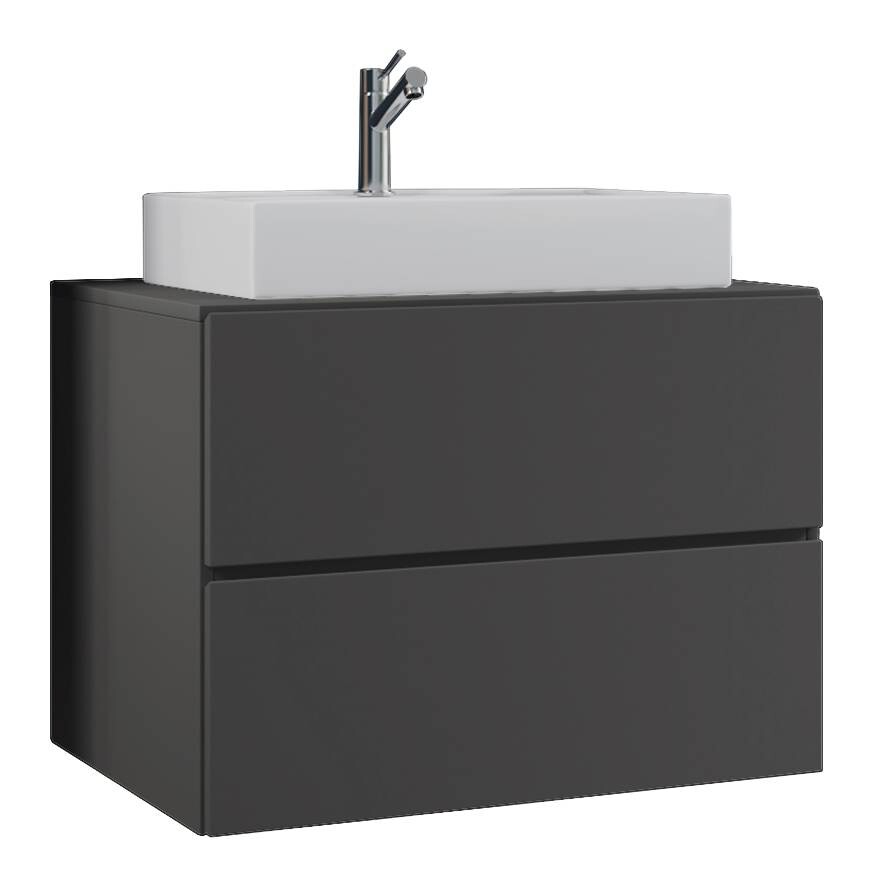 Badblock 2tlg-Lendas weiß anthrazit B/H/T: ca. 81x69x51,4 cm