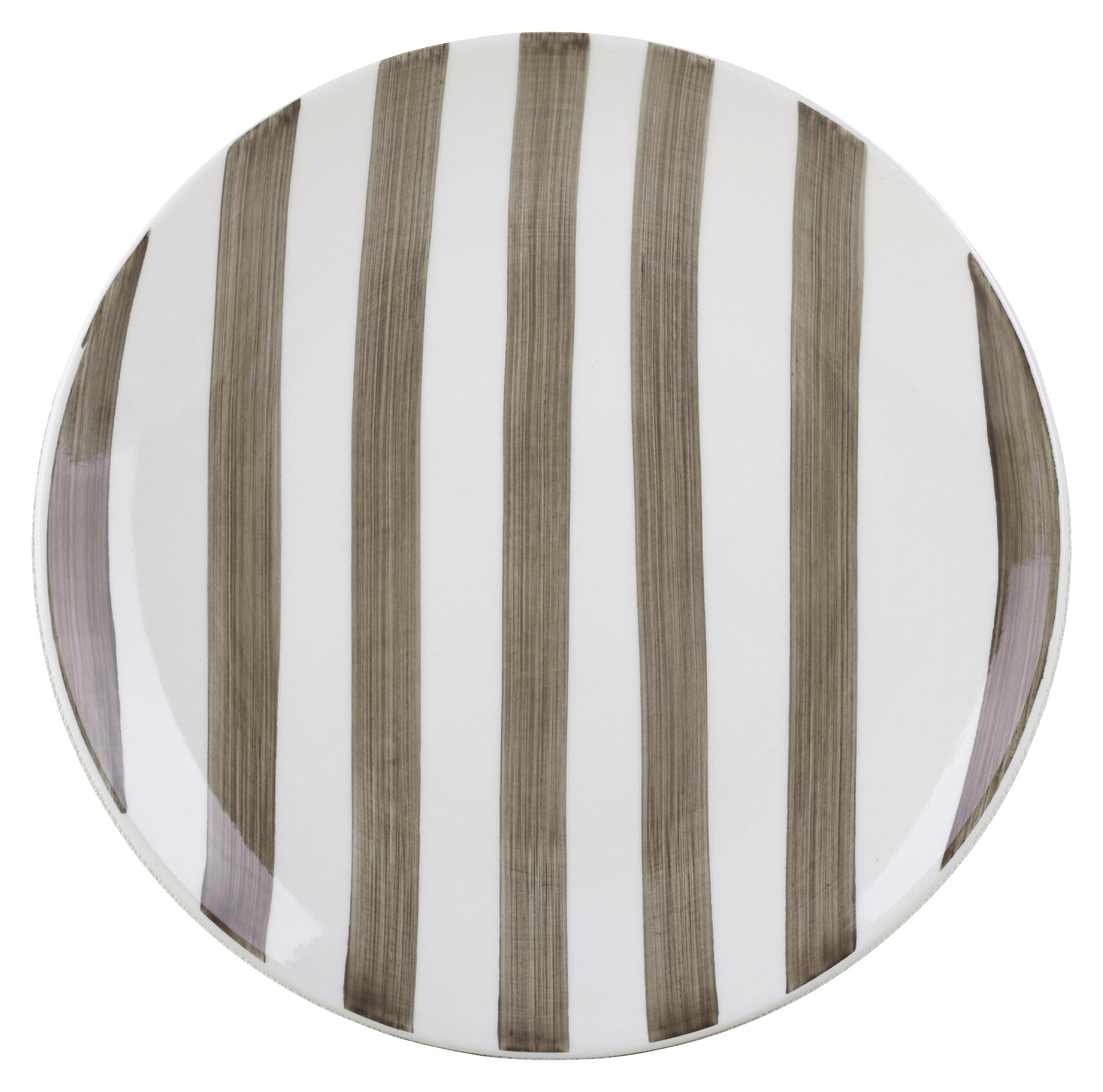 Teller braun Keramik H/D: ca. 2,8x27 cm