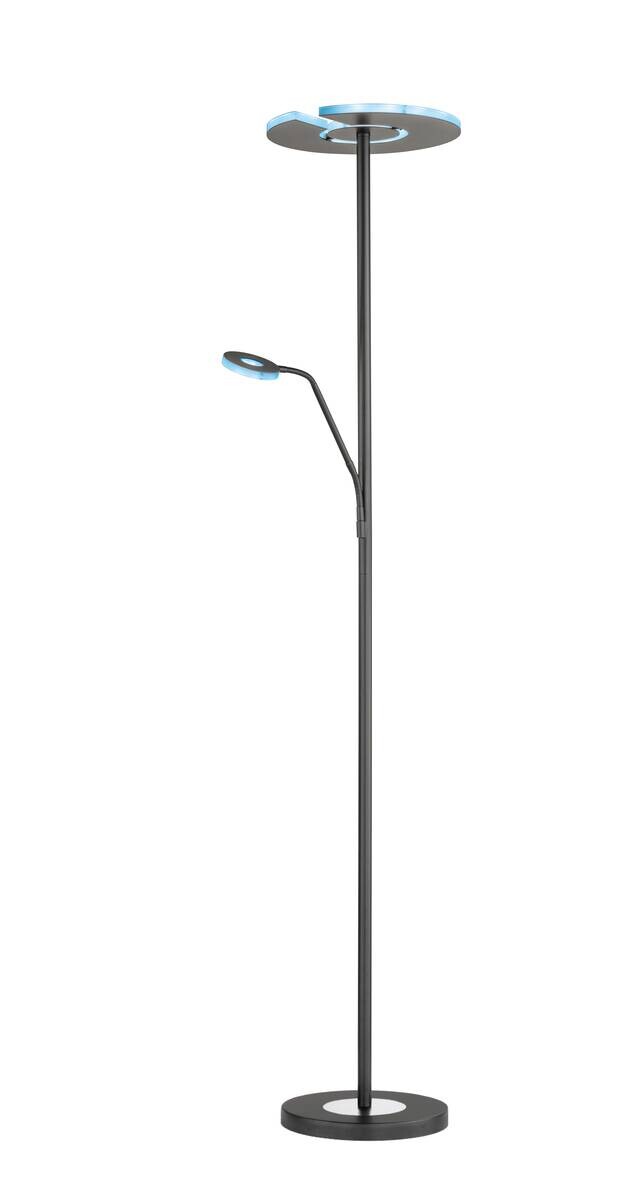 Fischer & Honsel LED-Stehleuchte 40318 Chrom schwarz Metall B/H/T: ca. 35x180x50 cm 1 Brennstellen