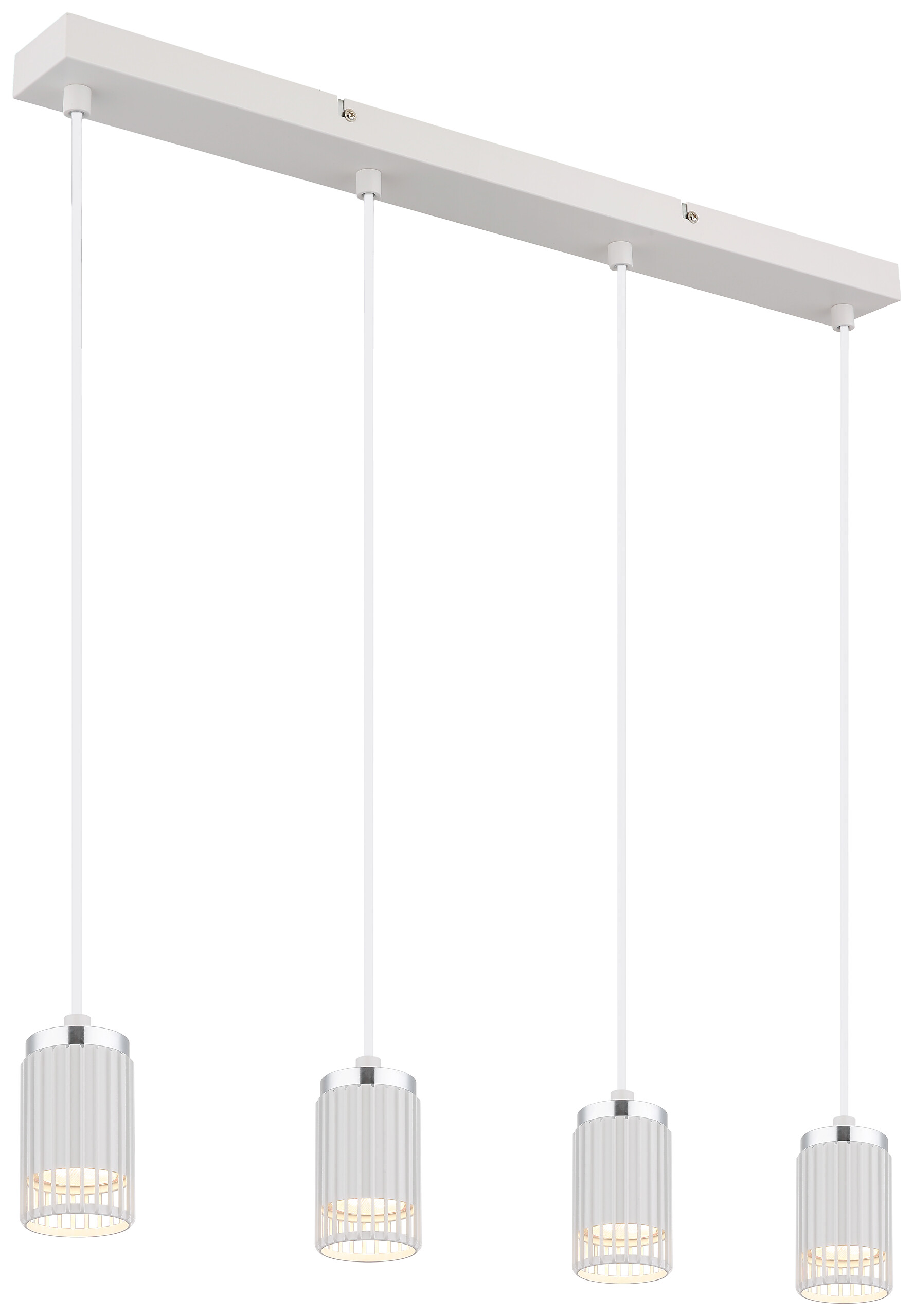 GLOBO Pendelleuchte weiß Aluminium Metall B/H/T/L: ca. 6x115,5x60x60 cm GU10 4 Brennstellen