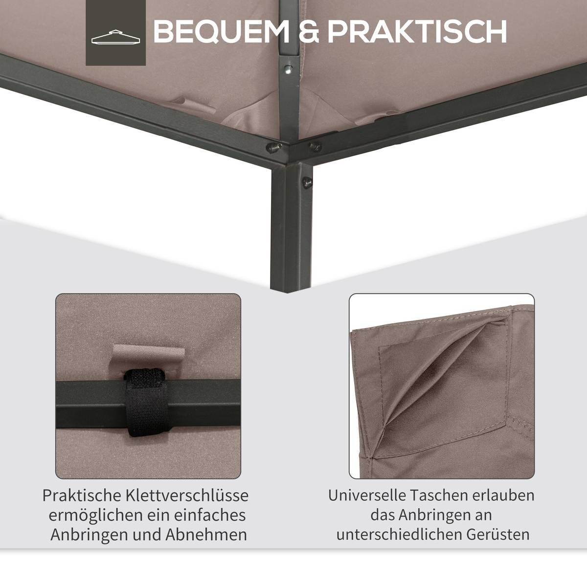 Outsunny Ersatzdach für Pavillon