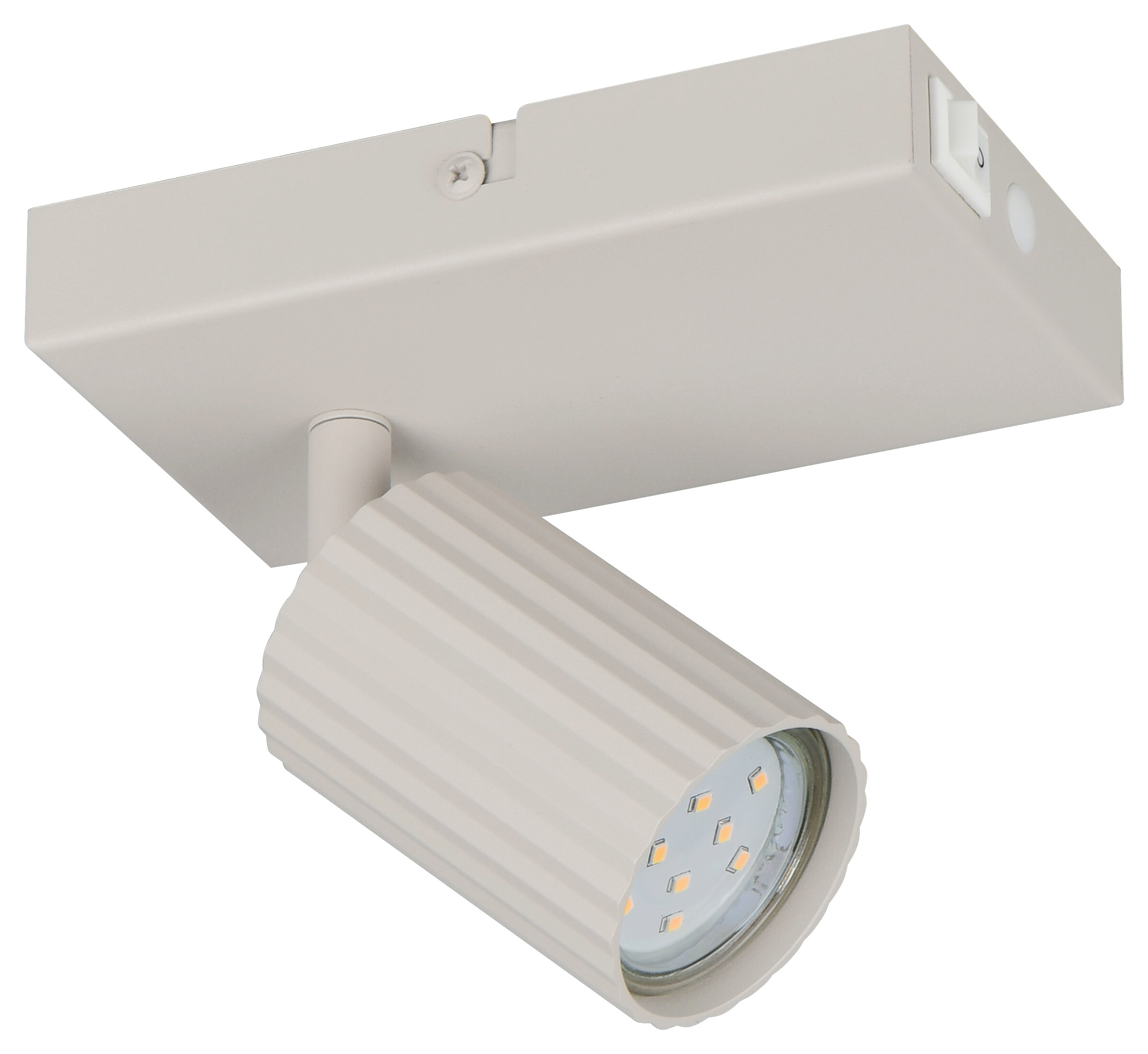 Reality Leuchten Spots Soka grau Metall B/H/L: ca. 9x15x14,5 cm GU10 1 Brennstellen