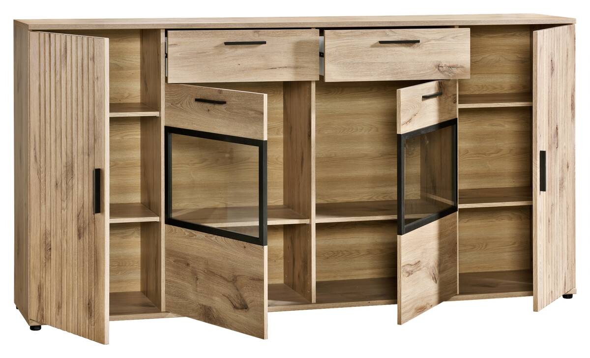 Sideboard Turin Eiche Viking Nachbildung B/H/T: ca. 205x109x40 cm