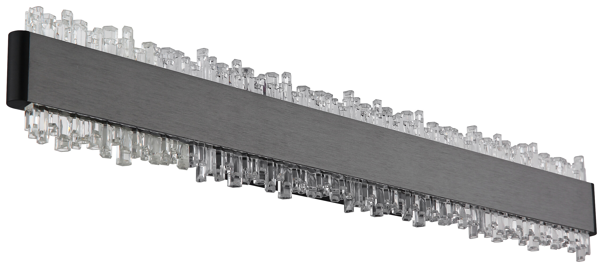 GLOBO Wandleuchte schwarz grau Metall Aluminium B/H/L: ca. 6,5x53,5x14,5 cm