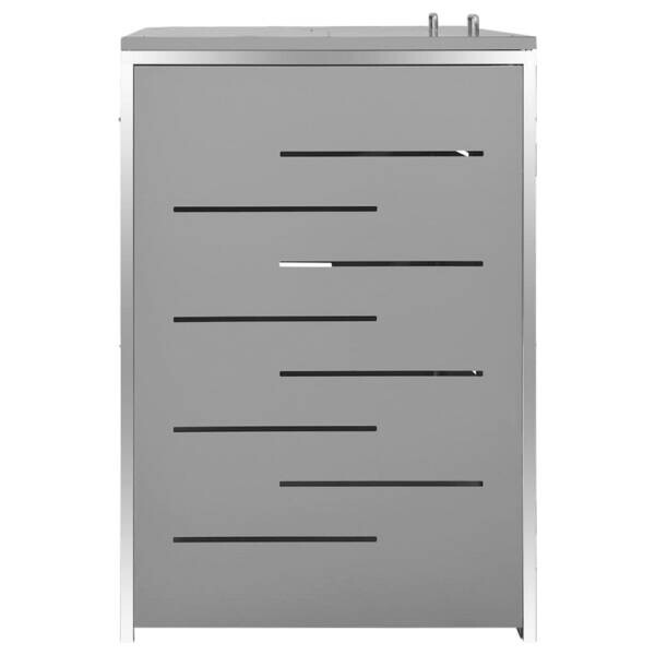 vidaXL Mülltonnenbox grau