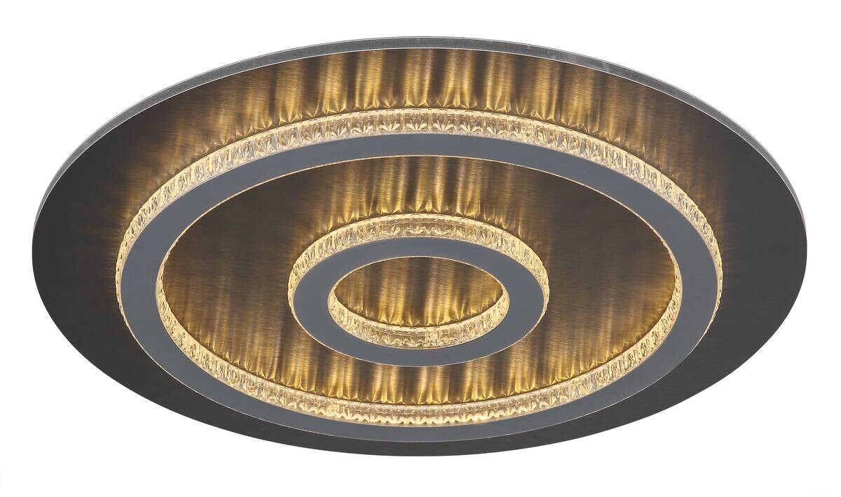 GLOBO LED-Deckenleuchte mattschwarz anthrazit hellgrau Kunststoff Metall H/D: ca. 5,5x45 cm 1 Brennstellen