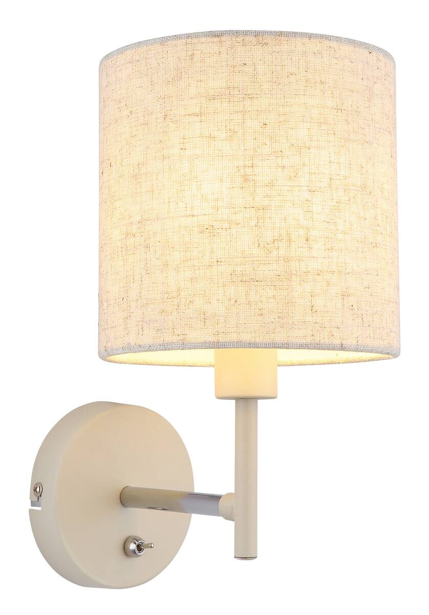 Wandleuchte sand Textil Metall B/H/L: ca. 20x26x15 cm