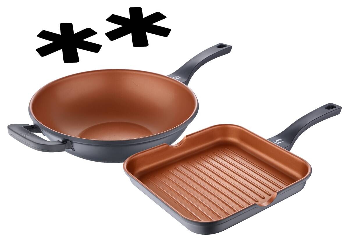 BERGNER Pfannenset Kupfer Aluguss 4 tlg.