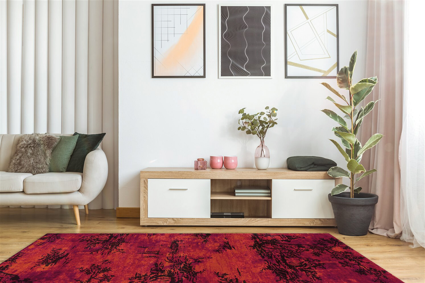 Arte Espina Flachflorteppich Vintage 5206 rot B/H/L: ca. 120x0,4x180 cm Arte Espina Flachflorteppich Vintage 5206 rot B/H/L: ca. 120x0,4x180 cm