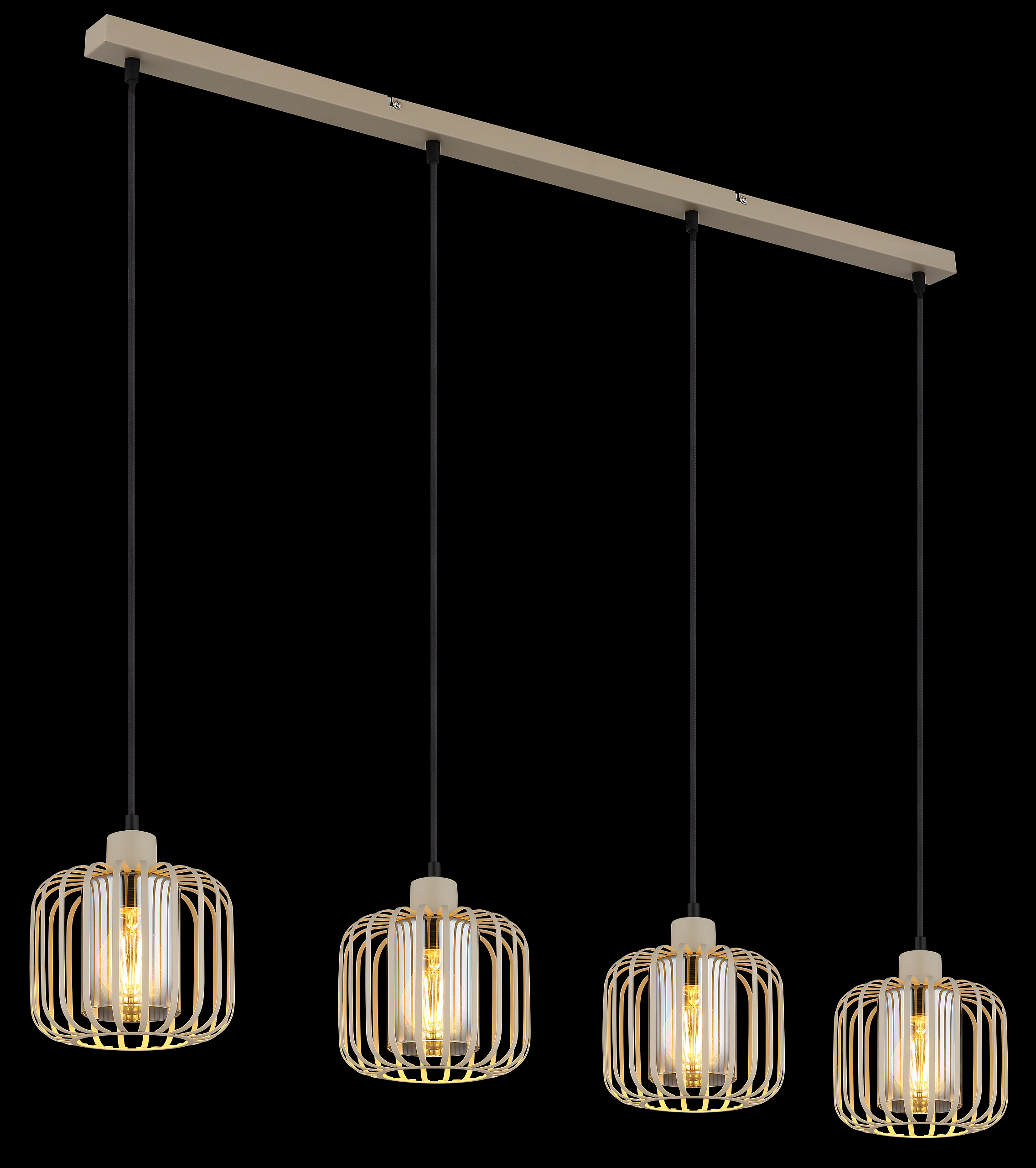 GLOBO Pendelleuchte Metall B/H/T/L: ca. 18x120x108x108 cm E27 4 Brennstellen