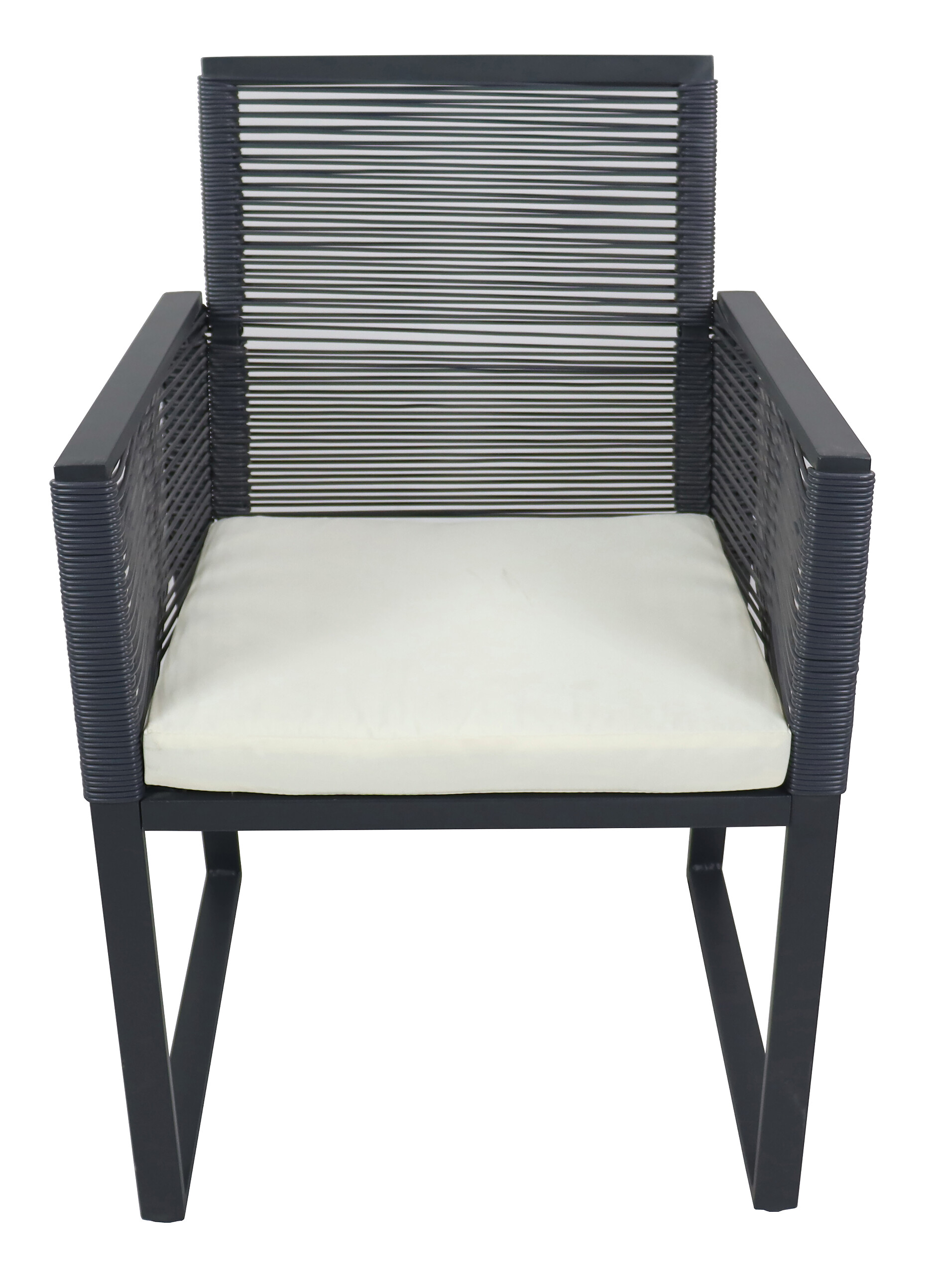 VCM Gartensitzgruppe Fidola schwarz Polyrattangeflecht B/H/L: ca. 53x86x53 cm