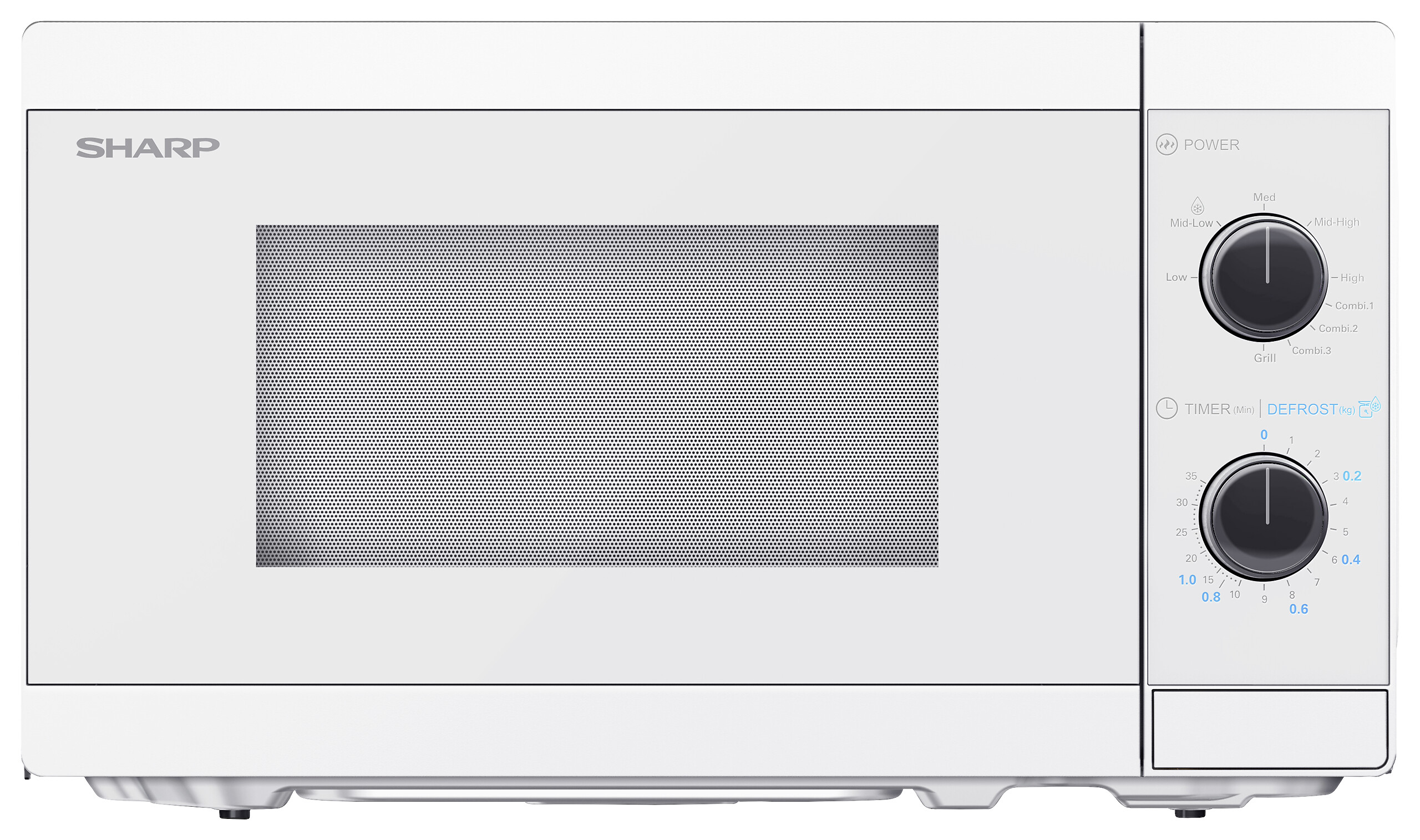 Sharp Mikrowelle mit Grill weiß Kunststoff B/H/T: ca. 44x25,8x34,4 cm