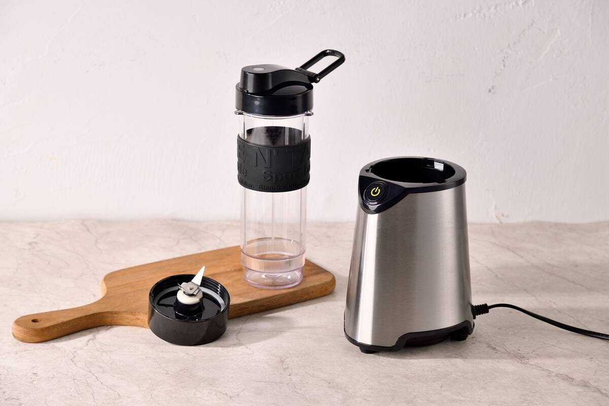 BERGNER Standmixer BG-51027-BK silber Kunststoff Silikon B/H/L: ca. 12x35x14 cm