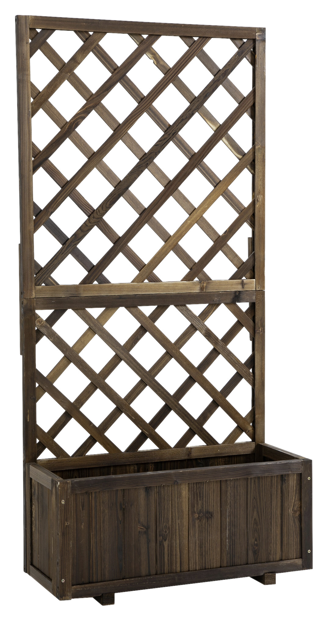 Outsunny Pflanzkasten dunkelbraun Holz B/H/L: ca. 32x150x73 cm