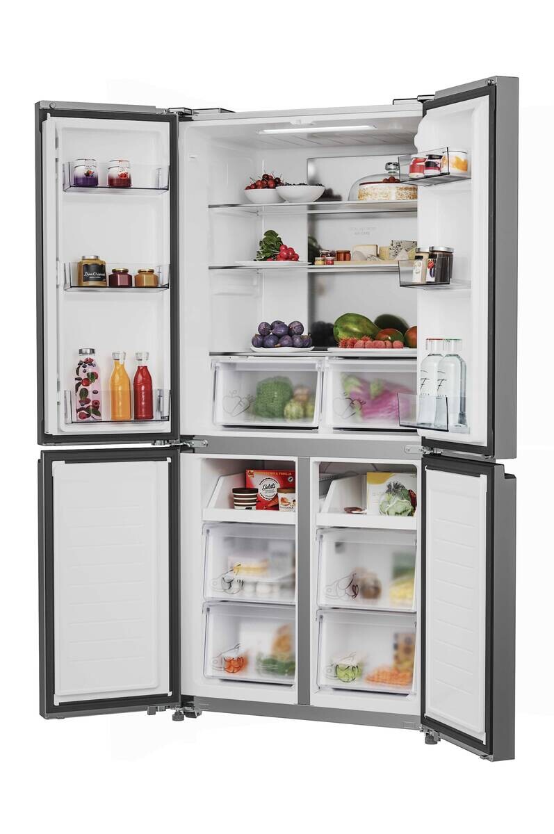 Hoover Multi-Door Kühl-/Gefrierkombination HHCR3818ENPL Edelstahloptik B/H/T: ca. 83,3x181,5x65 cm