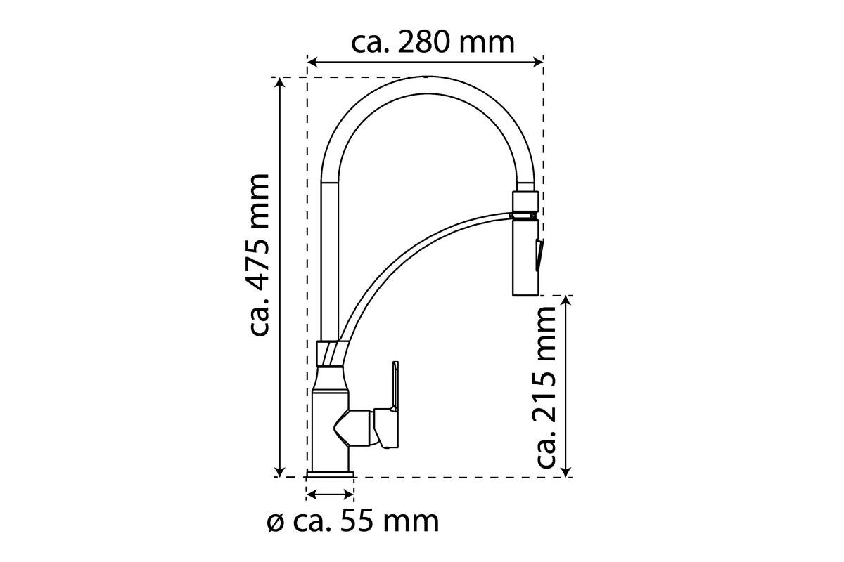 Spültisch-Armatur Carneo schwarz