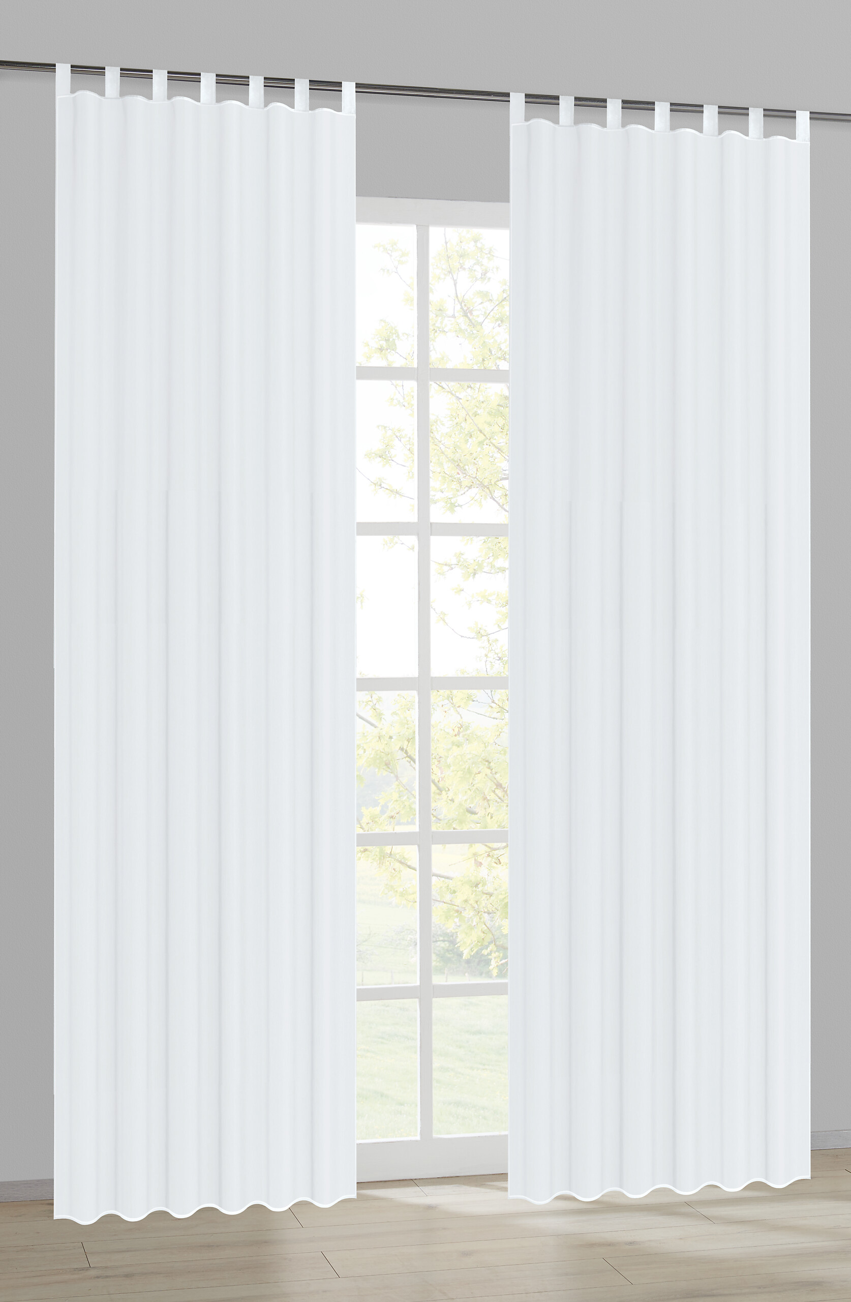 POCOline Kombivorhang Nouveau weiß B/L: ca. 140x175 cm