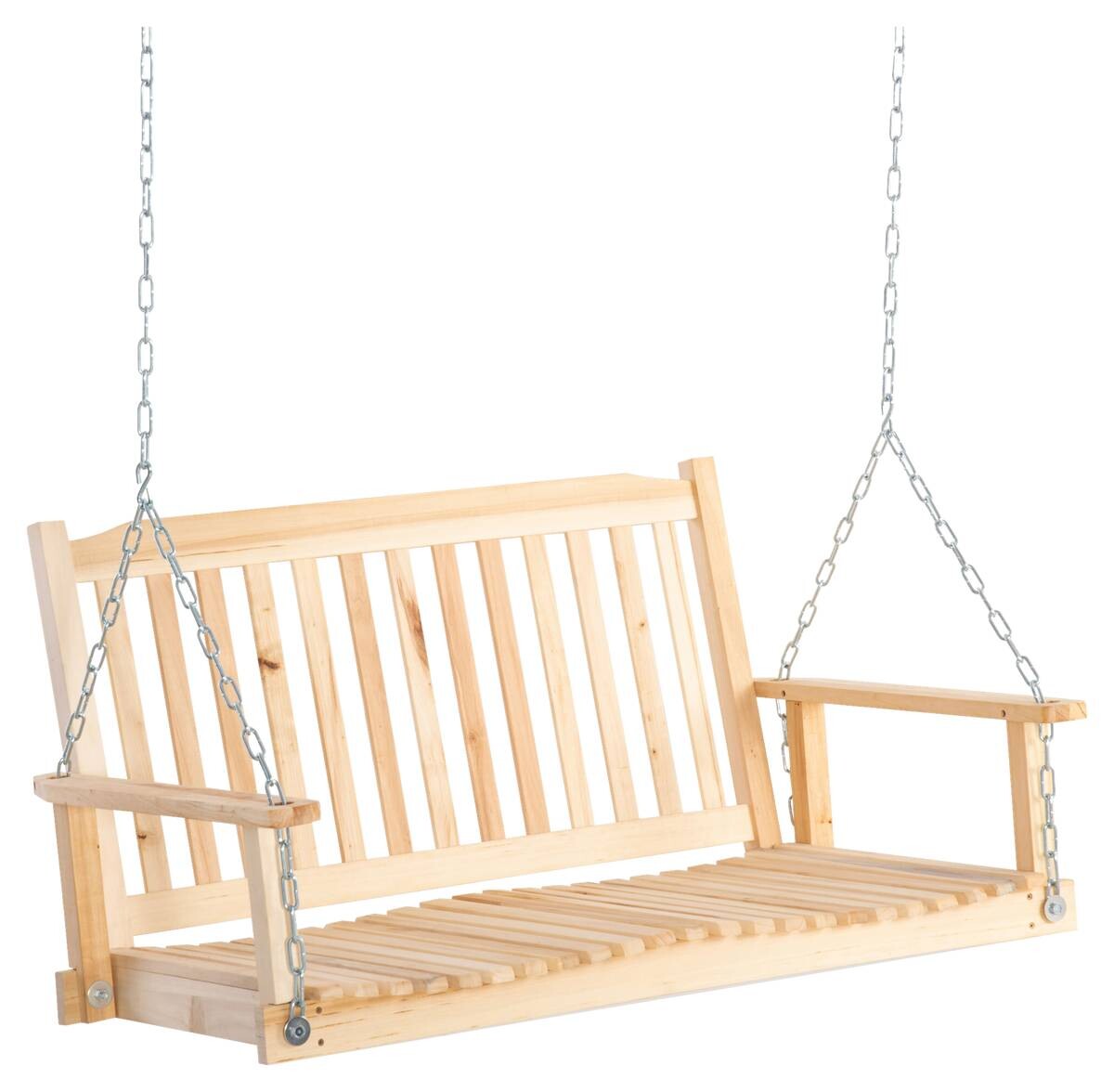 Outsunny Hängebank natur Holz B/H/L: ca. 69x60x117 cm