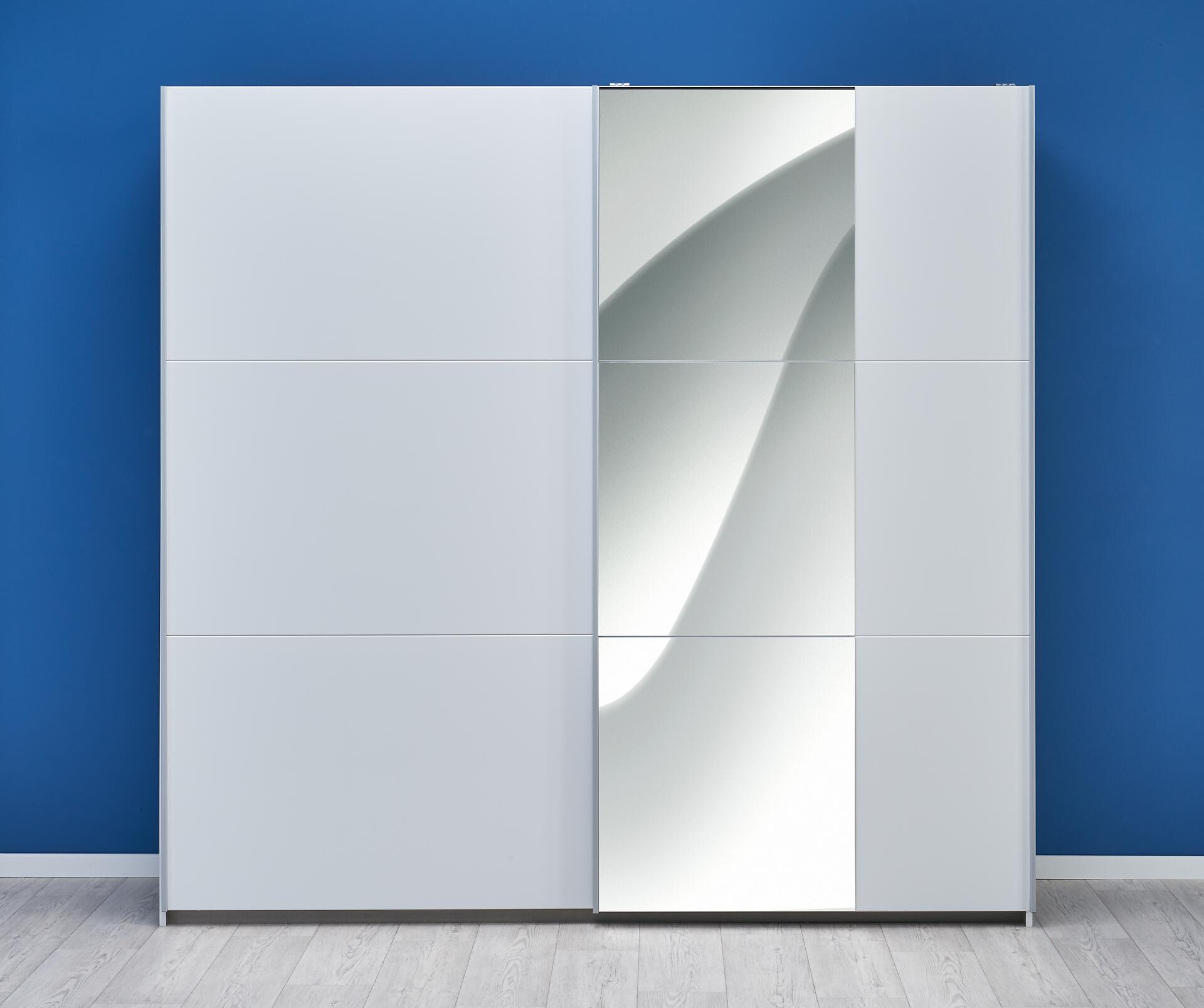 Schwebetürenschrank Kronach Alpinweiß B/H/T: ca. 218x210x59 cm