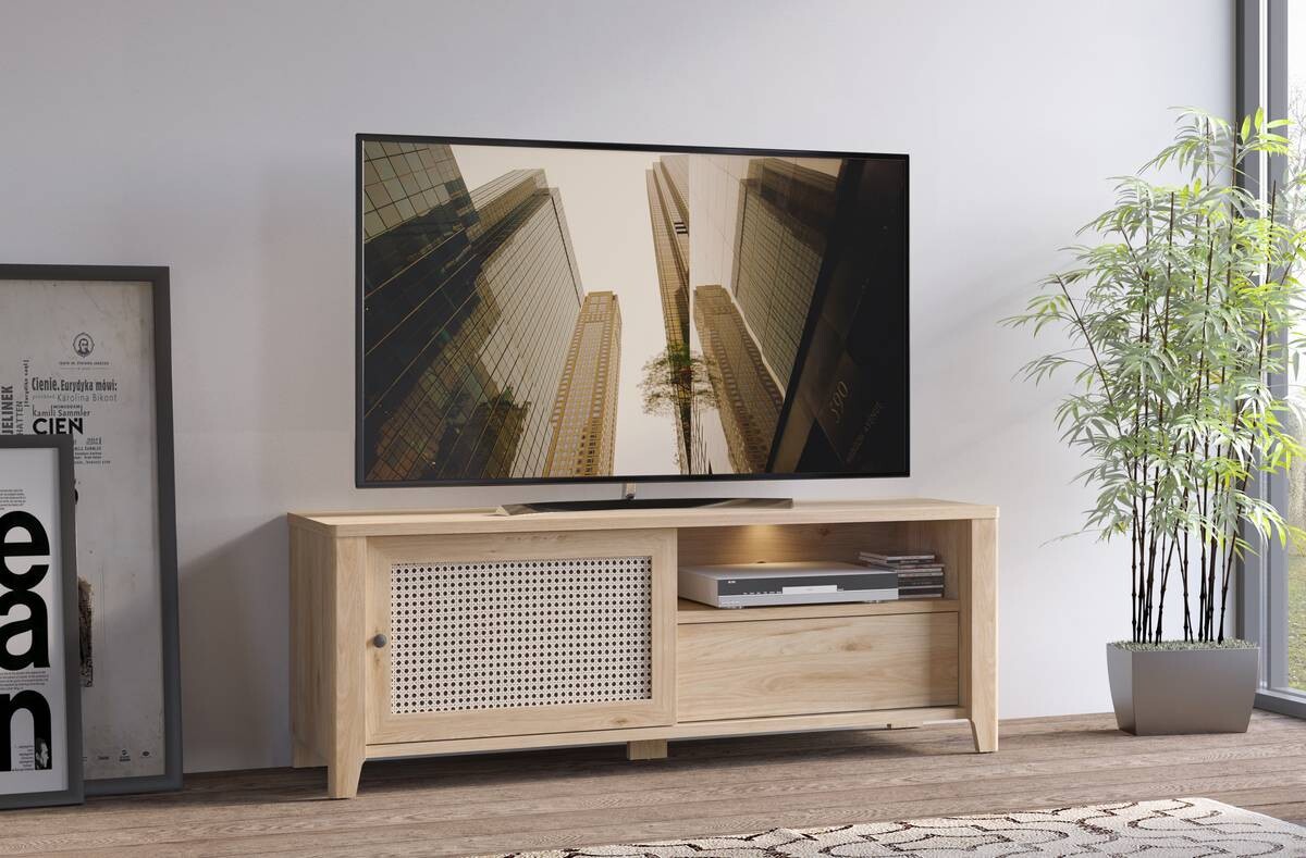 TV-Lowboard Cestino Jackson Hickory Nachbildung B/H/T: ca. 158x57x42 cm