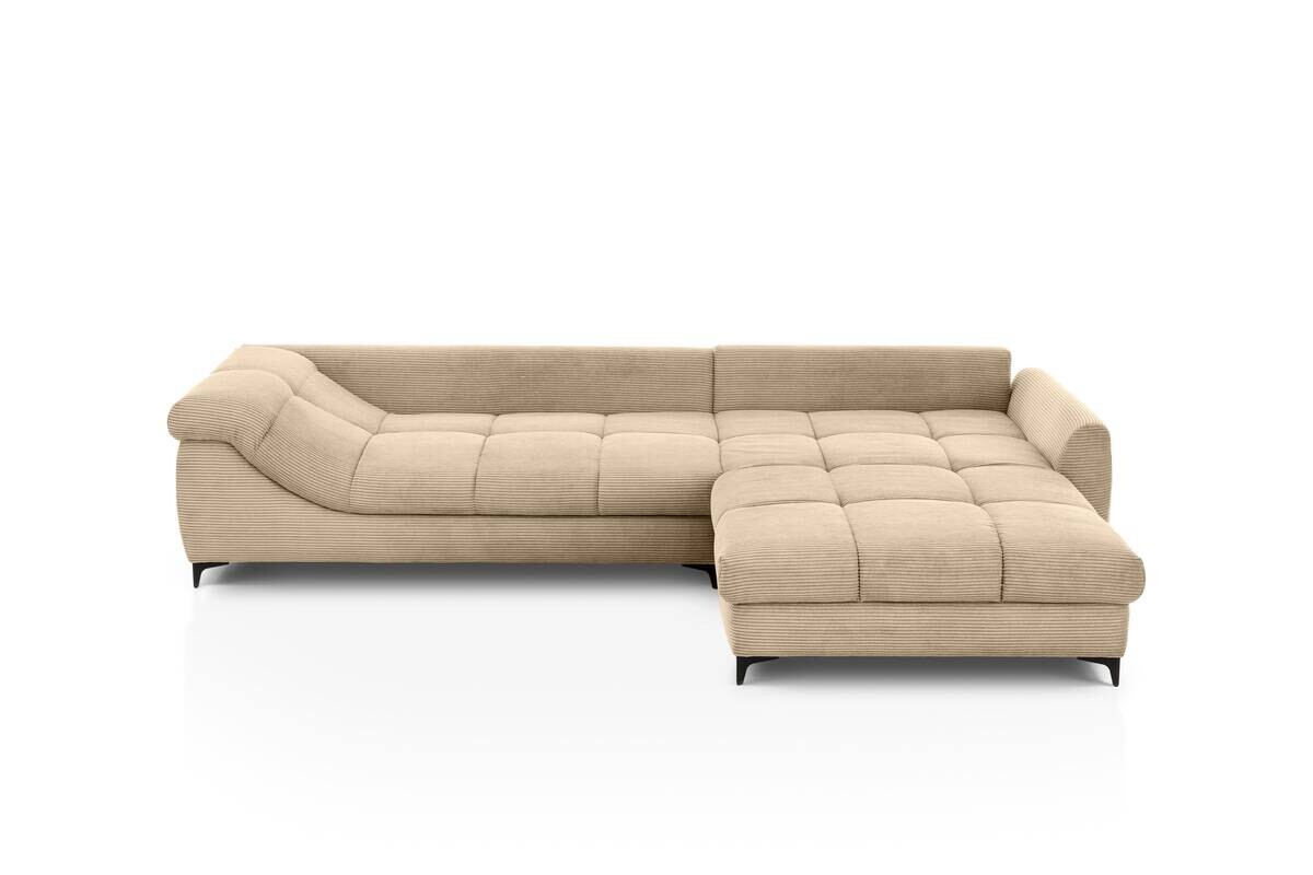 Ecksofa taupe Microfaser B/H/T: ca. 332x96x227 cm
