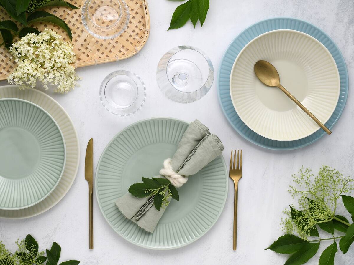 CreaTable Tafelservice Valencia bunt Porzellan 12 tlg.