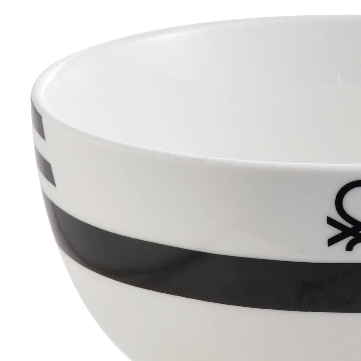 BENETTON Mehrzweckschalenset Black & white weiß Porzellan
