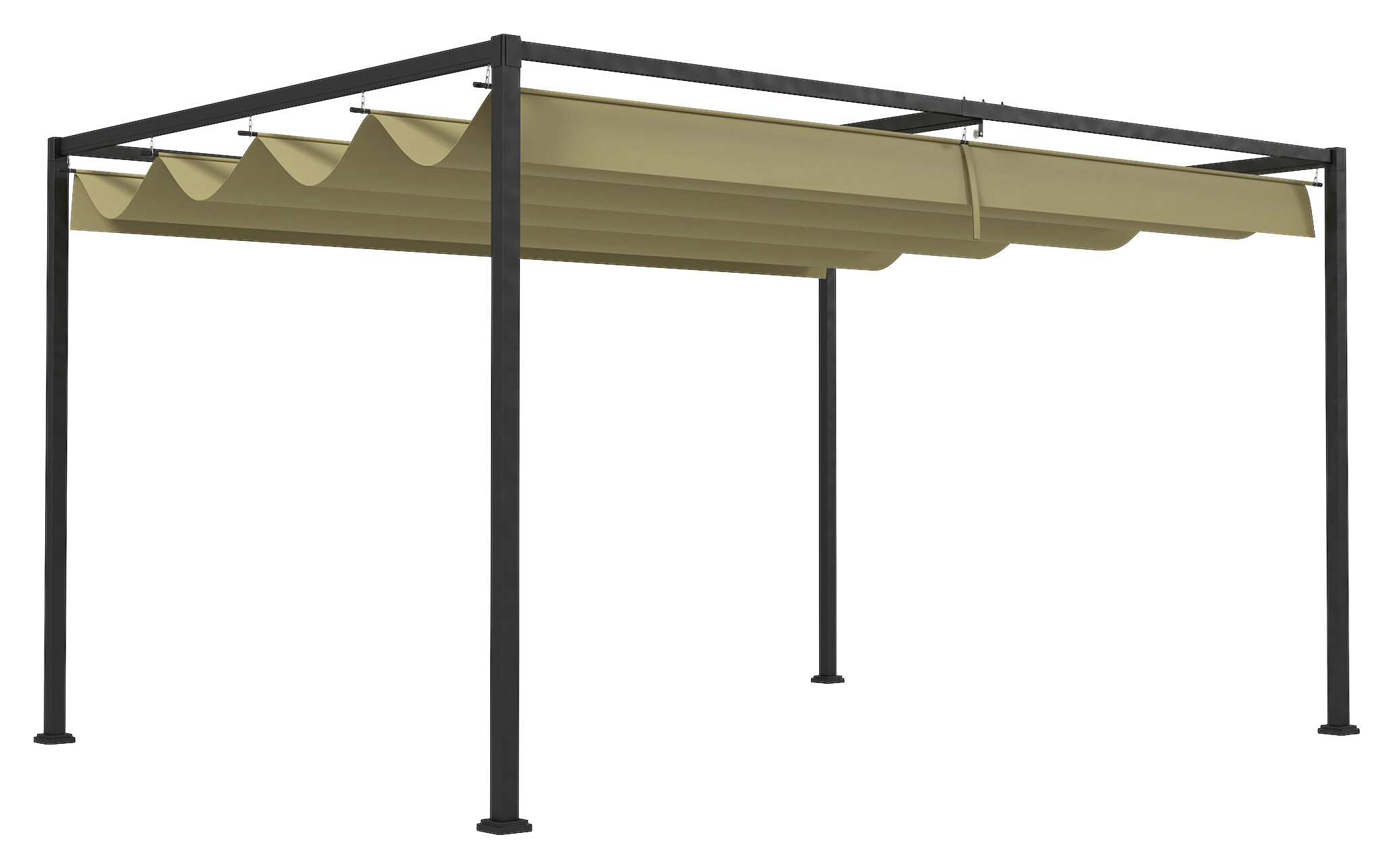 Outsunny Pergola khaki Polyester B/H/L: ca. 213x221x298 cm