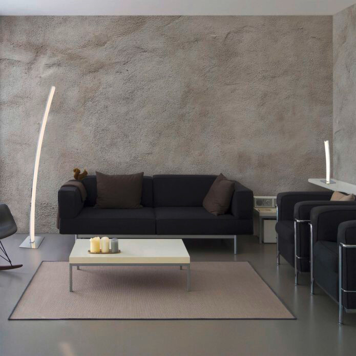 Näve Leuchten LED Tischleuchte NV3116842 Chrom Kunststoff B/H/L: ca. 14x50x14 cm null 1 Brennstellen