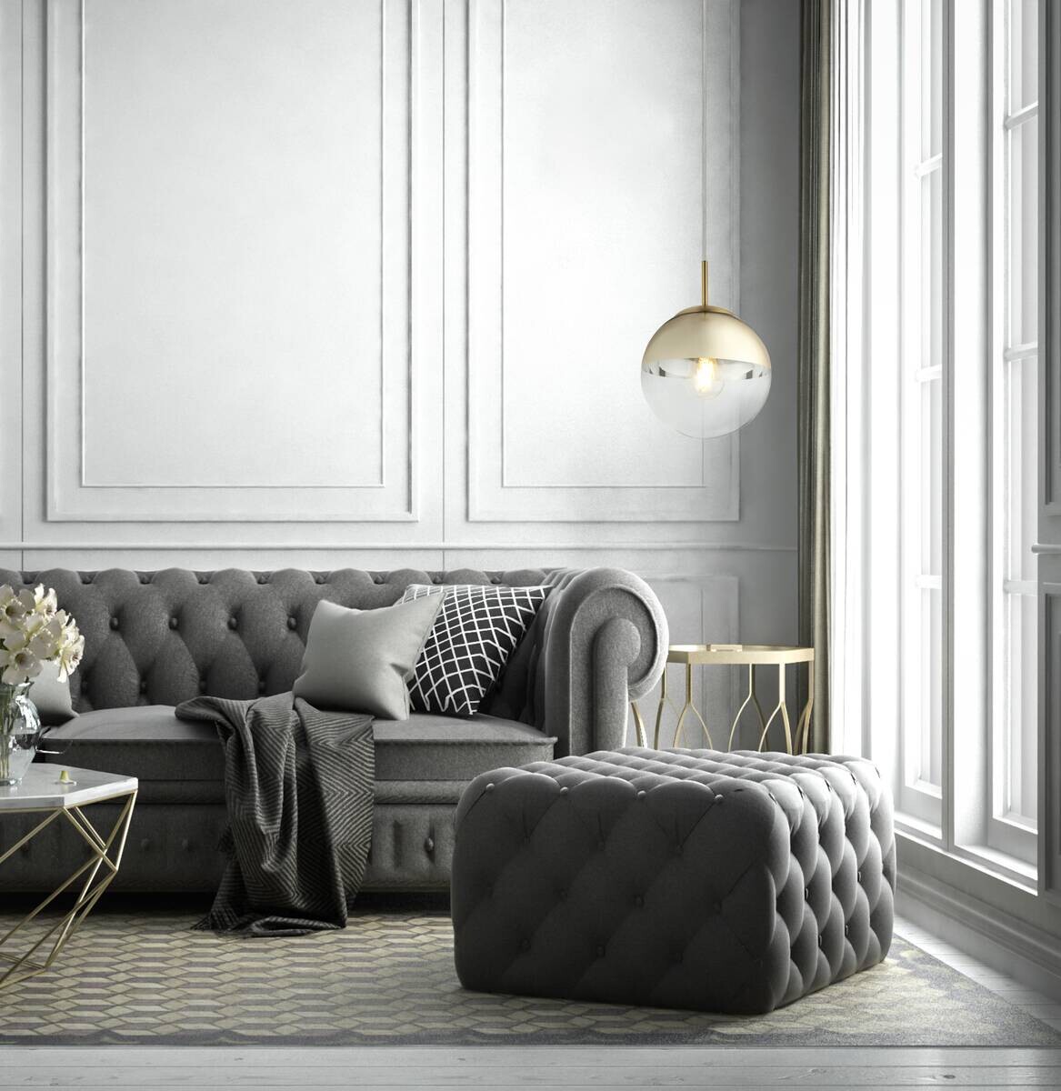 GLOBO Pendelleuchte gold Metall H/D: ca. 120x20 cm E27 1 Brennstellen