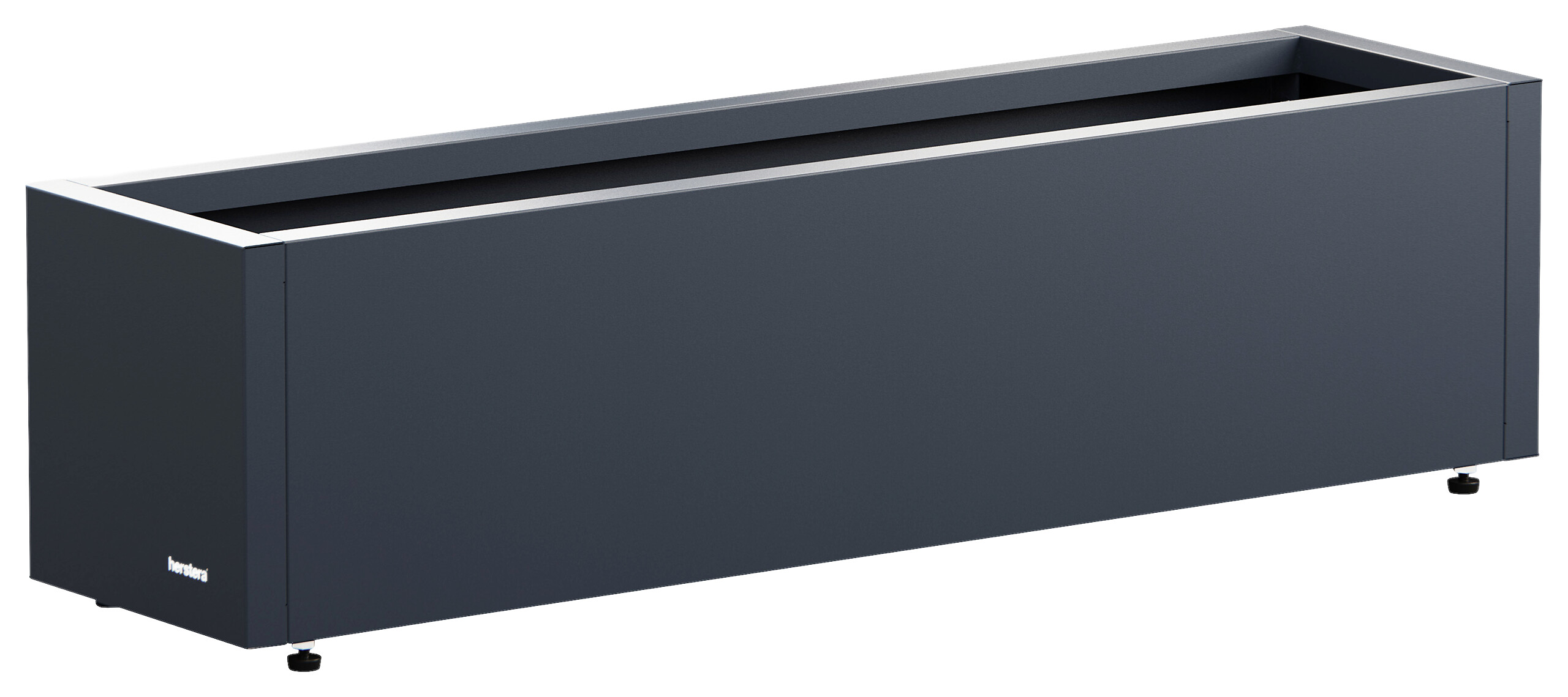 Herstera Garden Pflanzkübel Cube anthrazit Metall B/H/L: ca. 100x25x25 cm