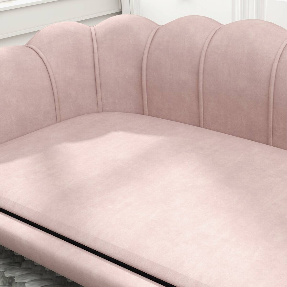 PawHut Hundesofa rosa Schaumstoff B/H/L: ca. 60,5x35,5x98,5 cm