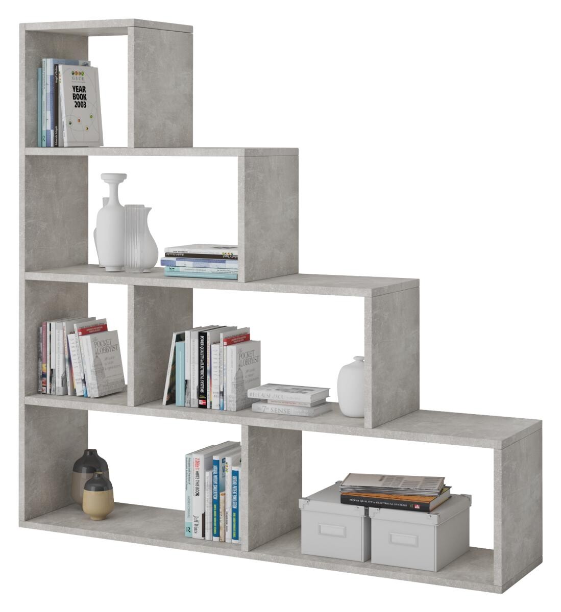 Stufenregal Vico 3 Beton Optik B/H/T: ca. 148x149x33 cm
