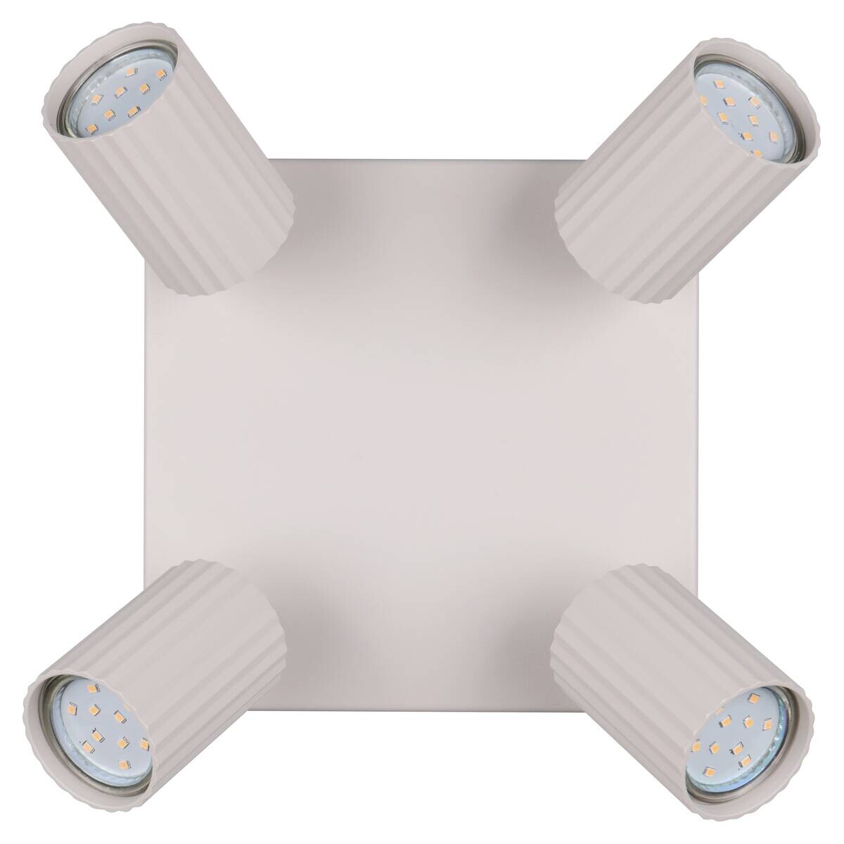 Reality Leuchten Spots Soka grau Metall B/H/L: ca. 20x14,5x20 cm GU10 4 Brennstellen