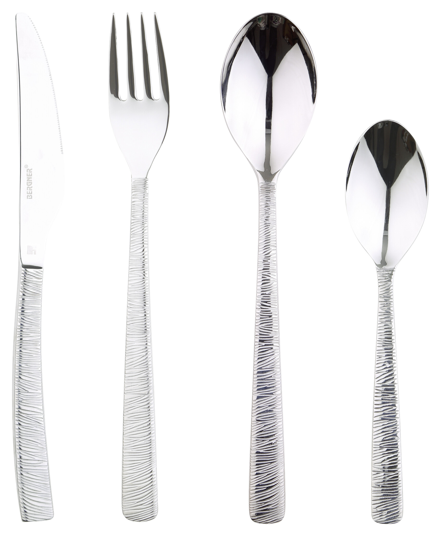 BERGNER Besteckset LYON silber Edelstahl 24 tlg.