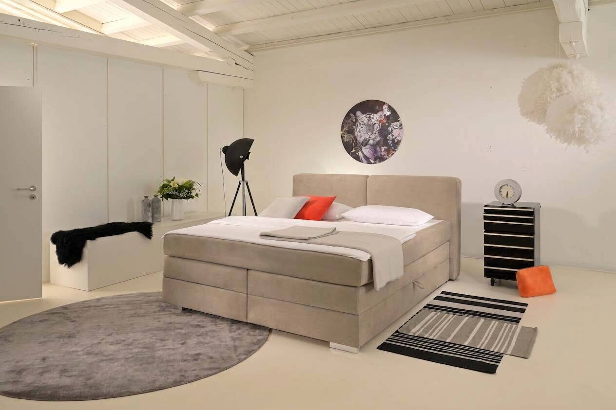 Boxspringbett Happy creme Liegefläche B/L: ca. 160x200 cm