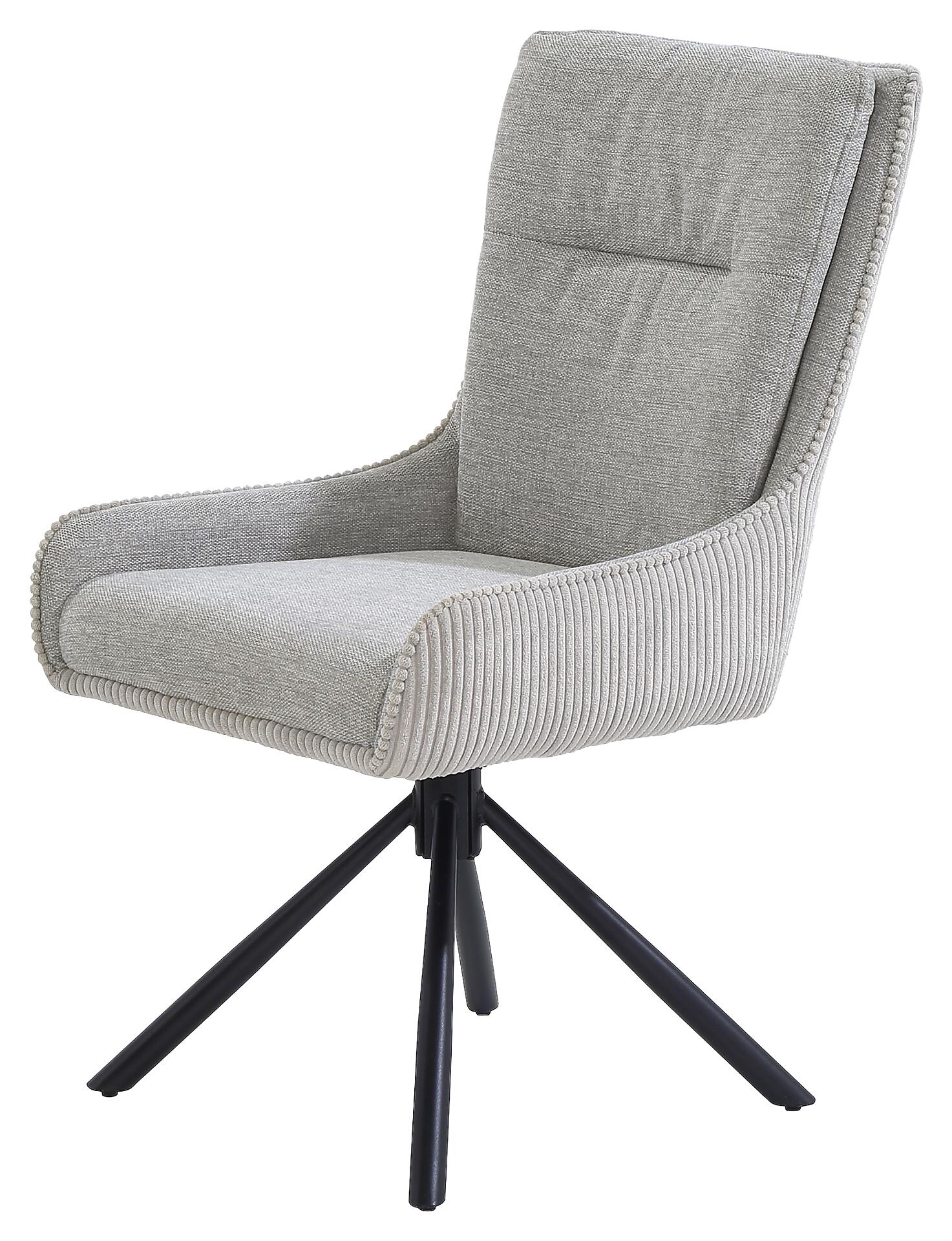 Drehstuhl  Greige Webstoff B/T: ca. 56x65 cm