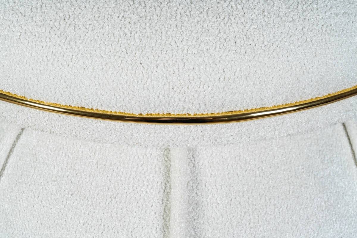 360 Living Hocker Corin 110 weiß gold H/D: ca. 51,5x51,5 cm