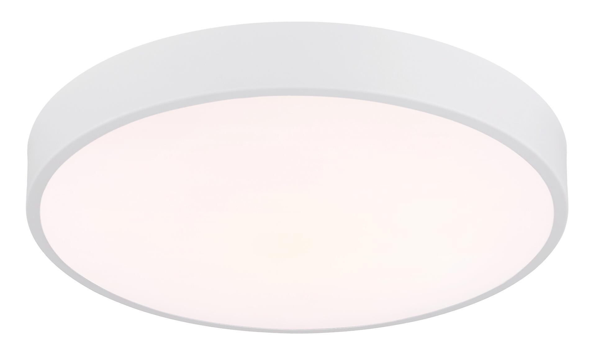 GLOBO LED-Deckenleuchte Opal weiß Kunststoff Metall H/D: ca. 7x37,8 cm 1 Brennstellen