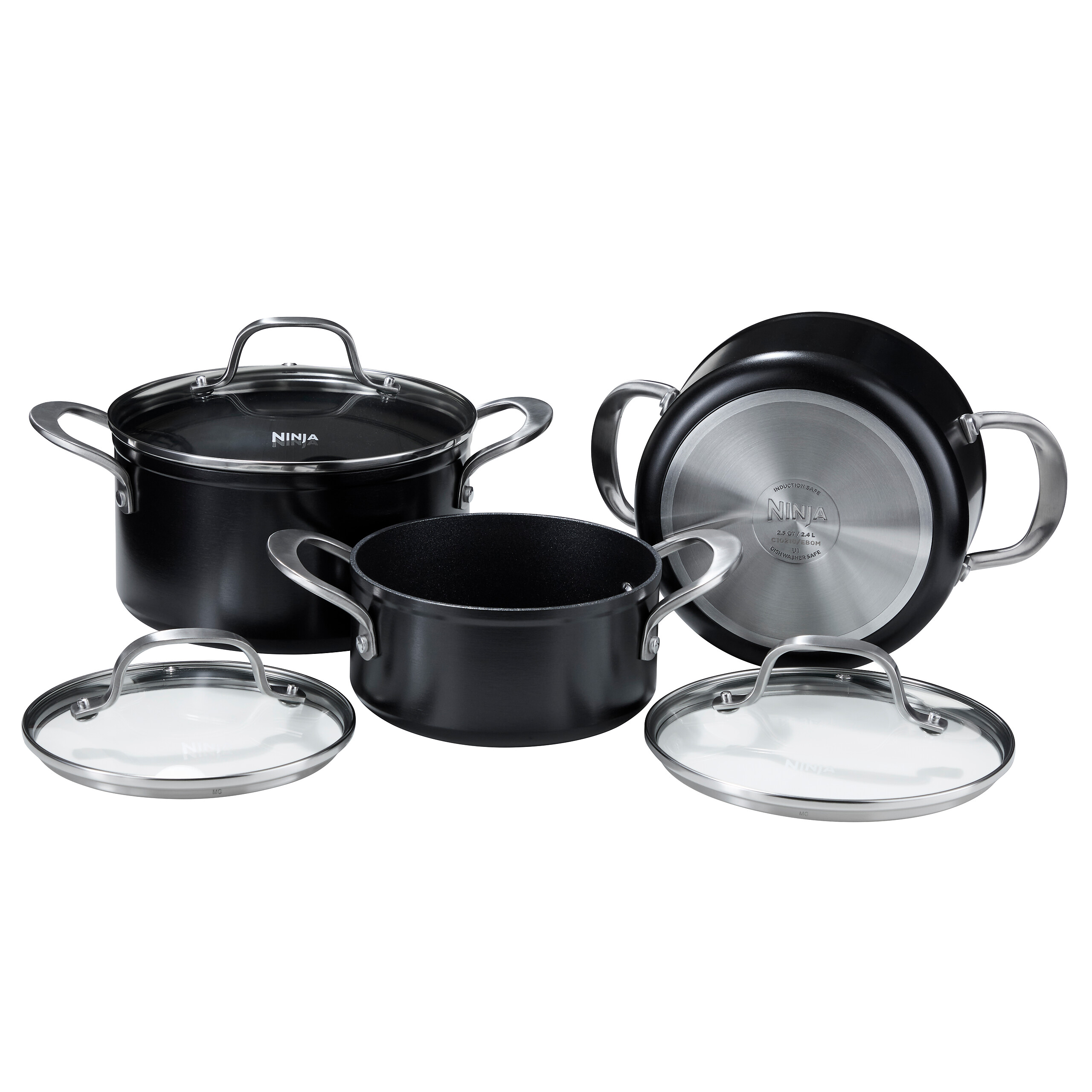 Ninja Topfset ZEROSTICK Essentials C13000DE schwarz Aluminium 3 tlg.