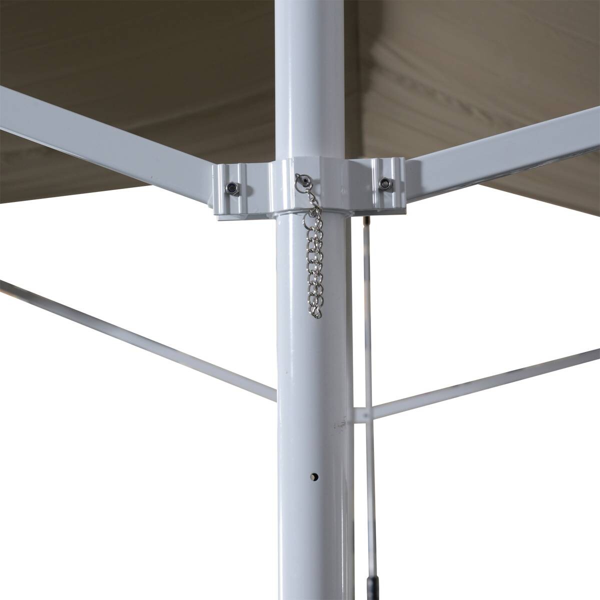 Outsunny Standmarkise creme Polyester-Mischgewebe B/H/L: ca. 294x250x295 cm