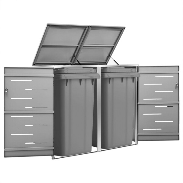 vidaXL Mülltonnenbox anthrazit B/H/T: ca. 138x112,5x77,5 cm